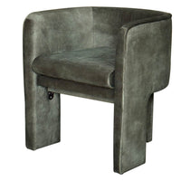 Gela Dining Chair, Three Legged Barrel Accent Sides, Rainforest Green - BM338209