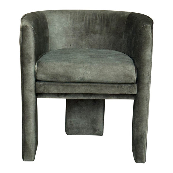 Gela Dining Chair, Three Legged Barrel Accent Sides, Rainforest Green - BM338209