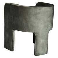 Gela Dining Chair, Three Legged Barrel Accent Sides, Rainforest Green - BM338209