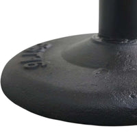 Myra Mushroom Counter Stool, Green Ribbed Leather, Dark Gray Iron Base - BM338212