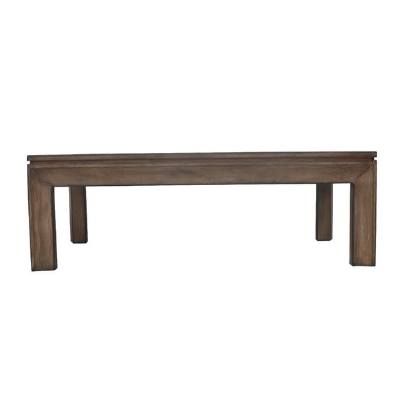 Moa Coffee Table, 54 Inch Rectangular Top, Antique Natural Brown - BM338218