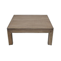 Moa Coffee Table, 42 Inch Square Top, Antique Natural Brown - BM338219