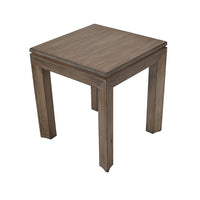 Moa Side End Table, 22 Inch Square Top, Antique Natural Brown - BM338220