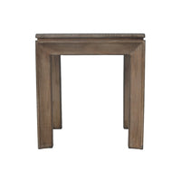 Moa Side End Table, 22 Inch Square Top, Antique Natural Brown - BM338220