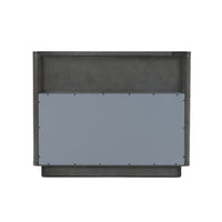 Noe Celia Nightstand, Retro Gray Rubberwood and Faux Wood, 32 Inch - BM338302