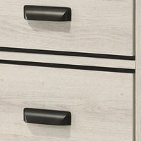 Lei Bedroom Nightstand with 2 Drawers, Distressed White Wood - BM338370