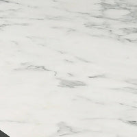 Amey 2 Drawer Nightstand, White Marble Trim, Black Wood - BM338383