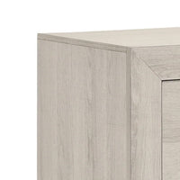 Cuzzy Nightstand with 2 Drawers, Black Metal, Natural White Wood - BM338393