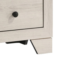 Cuzzy Nightstand with 2 Drawers, Black Metal, Natural White Wood - BM338393