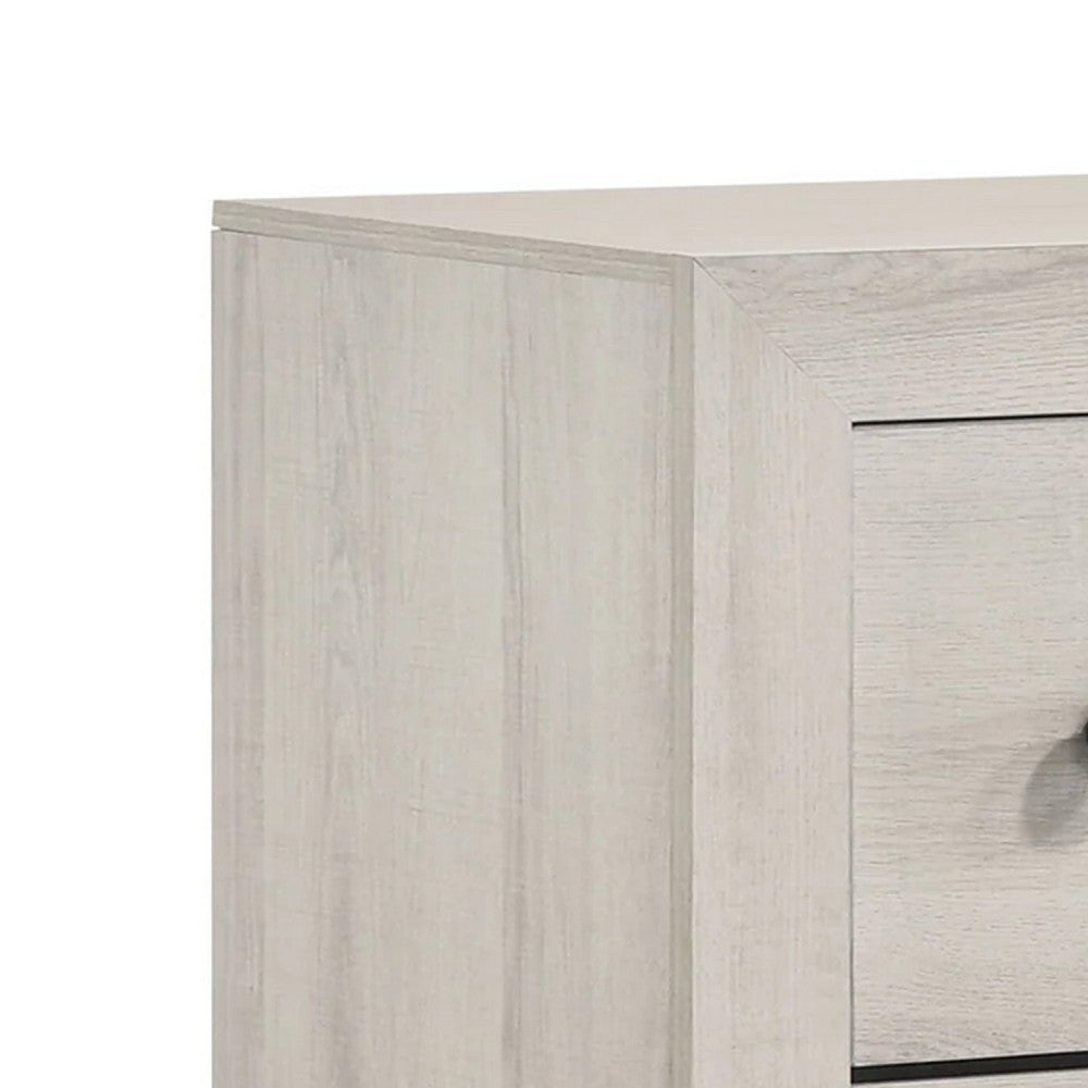 Cuzzy Tall Dresser Chest with 4 Drawers, Natural White Wood - BM338394