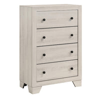Cuzzy Tall Dresser Chest with 4 Drawers, Natural White Wood - BM338394