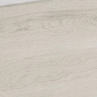 Cuzzy Queen Platform Bed with Panel Headboard, Low Profile White Wood - BM338397