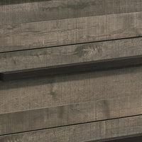 Ruthe Tall Dresser Chest with 4 Drawers, Ebony Black, Gray Wood - BM338406