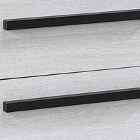 Ruthe Nightstand with 2 Drawers, Wide Top, Ebony Black, White Wood - BM338411