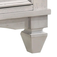 Sawz Nightstand with 3 Drawers, Charcoal Plank Top, Light Gray Wood - BM338418