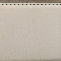 Shannon Full Panel Bed with Nailhead Trim, Ivory Fabric, Gray Wood - BM338419