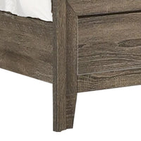 Shannon Twin Panel Bed with Nailhead Trim, Ivory Fabric, Gray Wood - BM338422