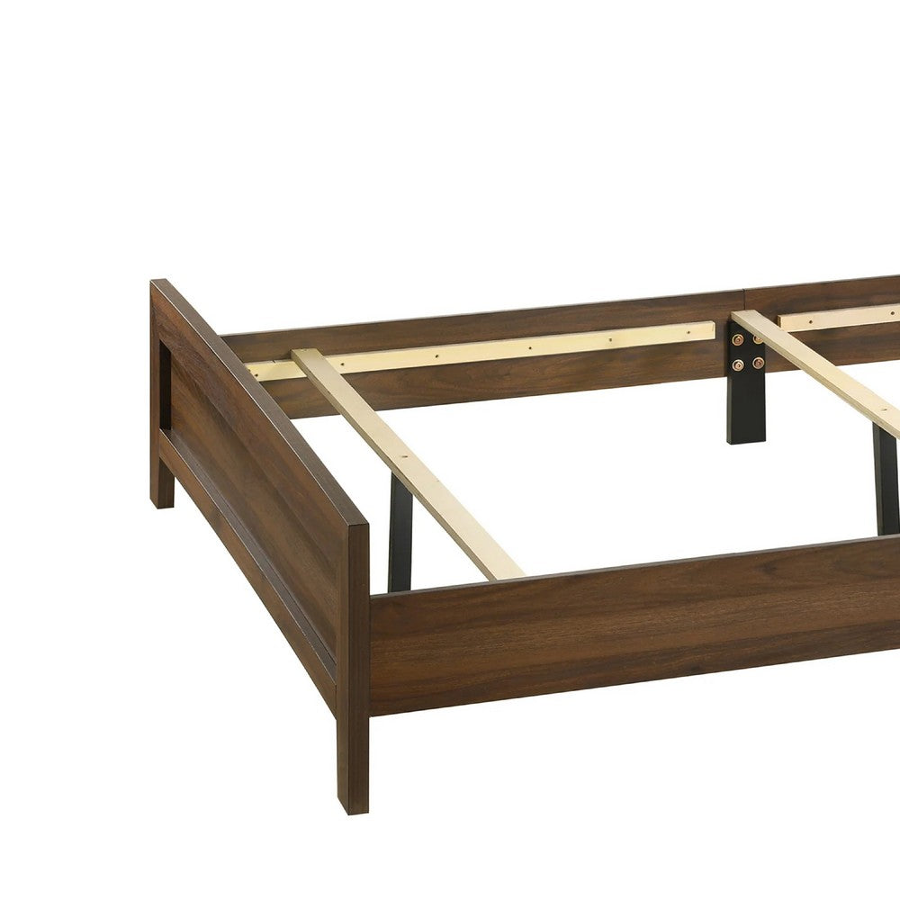 Shannon Twin Bed with Nailhead Trim, Ivory Fabric on Cherry Brown Wood - BM338432