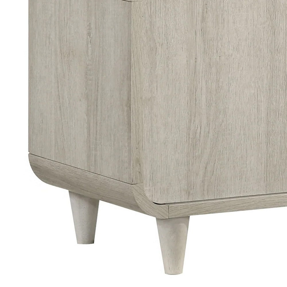 Meni TV Media Entertainment Stand, Shelves, 71 Inch Scandinavian White -BM338437