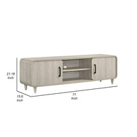 Meni TV Media Entertainment Stand, Shelves, 71 Inch Scandinavian White -BM338437