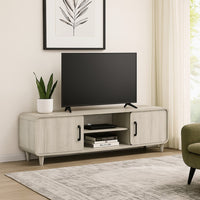 Meni TV Media Entertainment Stand, Shelves, 71 Inch Scandinavian White -BM338437