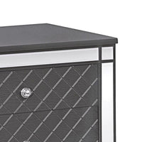 Reff Nightstand, 2 French Dovetail Drawers, Crystal Knobs, Gray - BM338454