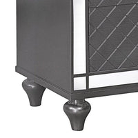 Reff Nightstand, 2 French Dovetail Drawers, Crystal Knobs, Gray - BM338454