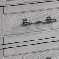 Bix Nightstand, 2 Dovetail Drawers, Bronze Handles, Light Gray - BM338457