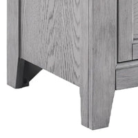Bix Nightstand, 2 Dovetail Drawers, Bronze Handles, Light Gray - BM338457