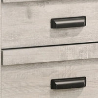 Velz Nightstand, 2 Drawers, Metal Finger Pull Handles, Weathered Beige - BM338472