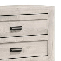 Velz Tall Dresser Chest, 5 Drawers, Finger Pull Handles, Weathered Beige - BM338473