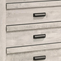 Velz Tall Dresser Chest, 5 Drawers, Finger Pull Handles, Weathered Beige - BM338473