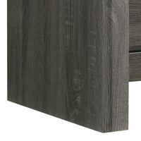Velz Nightstand, 2 Drawers, Metal Finger Pull Handles, Dark Gray Wood - BM338480