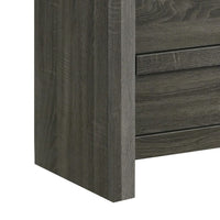 Velz Tall Dresser Chest, 5 Drawers, Finger Pull Handles, Dark Gray Wood - BM338481