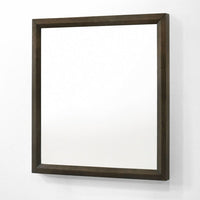 Cid Mizo Dresser Mirror, Cherry Oak Brown Wood Veneer, Sleek Frame, 40x42 -BM338524