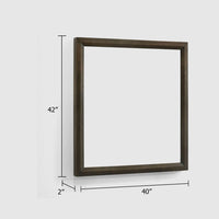 Cid Mizo Dresser Mirror, Cherry Oak Brown Wood Veneer, Sleek Frame, 40x42 -BM338524
