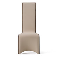 Cid Adya Dining Side Chair Set of 2, Beige Faux Leather, Gray Ash Wood - BM338526