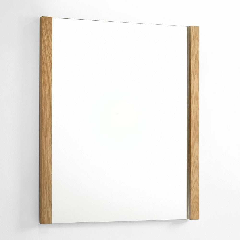 Noe Ruby Dresser Mirror, Natural Brown Oak Veneer, Rectangular 34 x 40 -BM338537