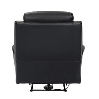 Hanna Power Reclining Chair, USB Port, Black Top Grain Leather - BM338547