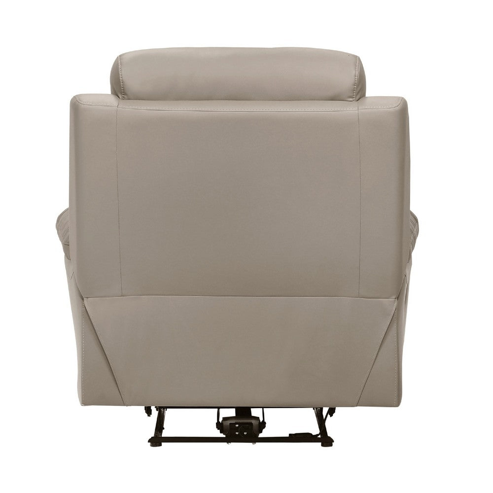 Hanna Power Reclining Chair, Latte Brown Top Grain Leather, USB - BM338559