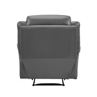 Conia Manual Reclining Chair, Dark Gray Top Grain Leather - BM338564