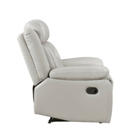 Conia Manual Reclining Chair, Light Gray Silver Leather - BM338576