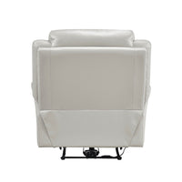 Conia Power Reclining Chair, Light Gray Silver Leather, USB Port - BM338577