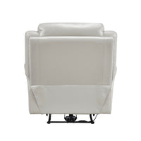Conia Power Reclining Chair, Light Gray Silver Leather, USB Port - BM338577