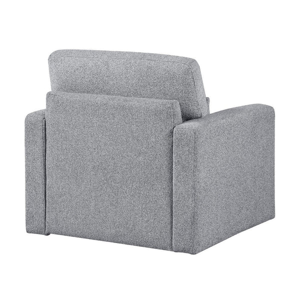 Ompa Swivel Armchair with Lumbar Pillow, Cloud Gray Boucle - BM338584