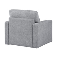 Ompa Swivel Armchair with Lumbar Pillow, Cloud Gray Boucle - BM338584