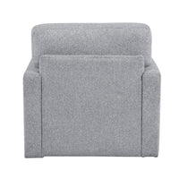 Ompa Swivel Armchair with Lumbar Pillow, Cloud Gray Boucle - BM338584