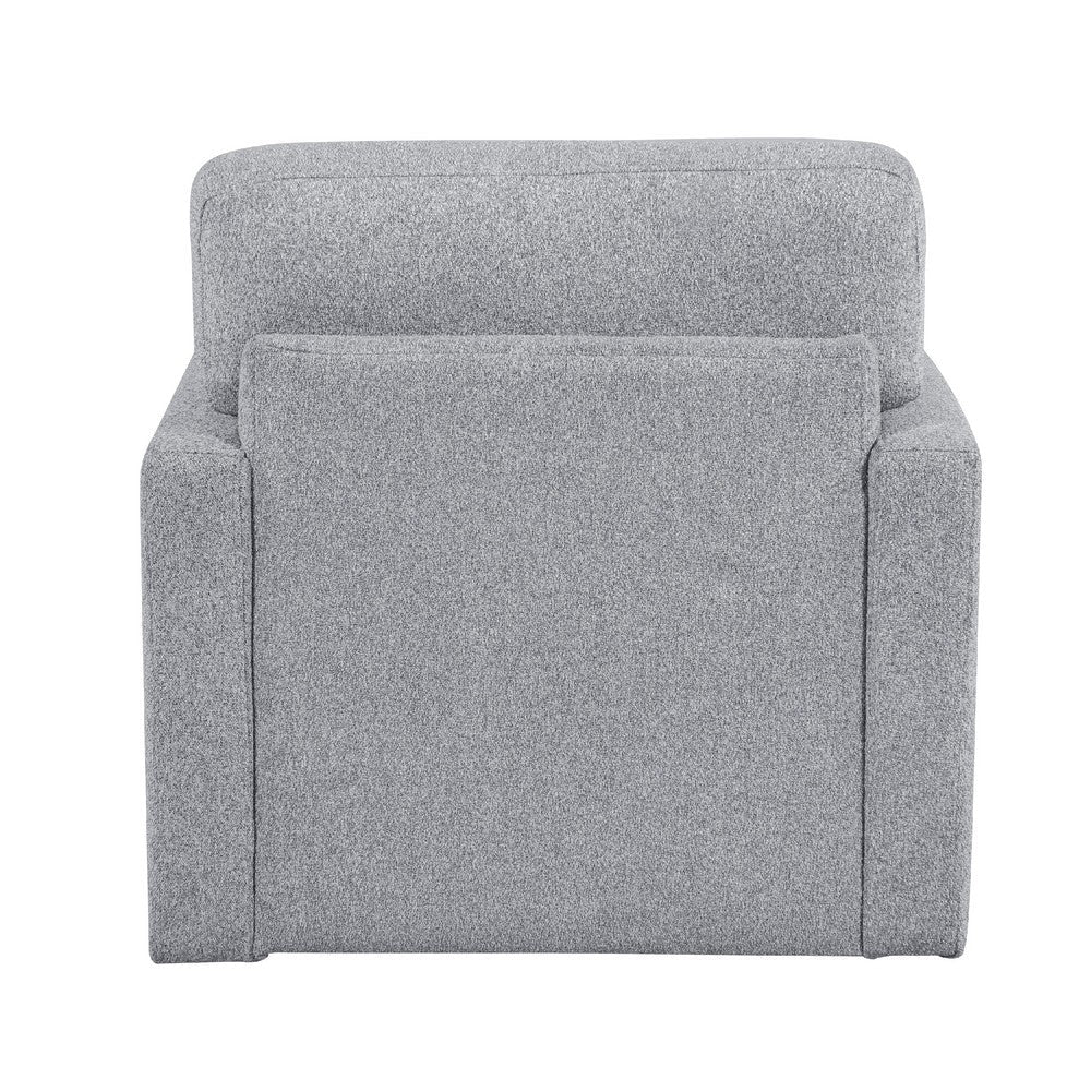 Ompa Swivel Armchair with Lumbar Pillow, Cloud Gray Boucle - BM338584