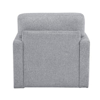 Ompa Swivel Armchair with Lumbar Pillow, Cloud Gray Boucle - BM338584