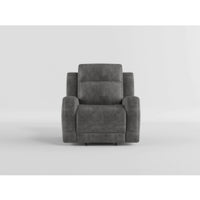 Tesy Manual Reclining Chair, Dark Gray Brown Microfiber, Foam Cushions - BM338589